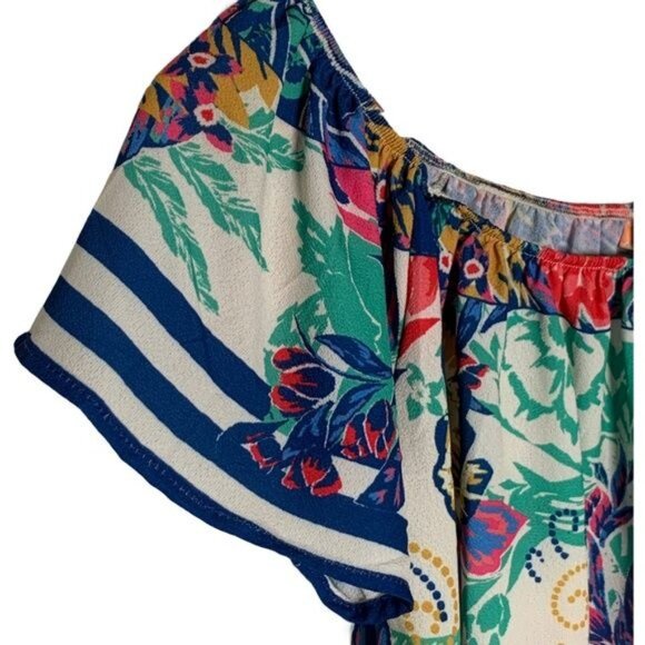 Flying Tomato Small Off Shoulder Boho Floral Peasant Blouse Summer Festival Top - Picture 8 of 11